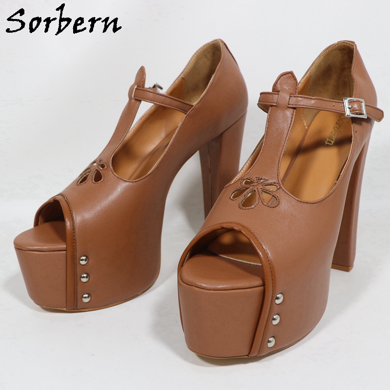 รองเท้าส้นสูงแบบเปิดนิ้วเท้าปร - Pump Heel Block บทวิจารณ์และราคา
