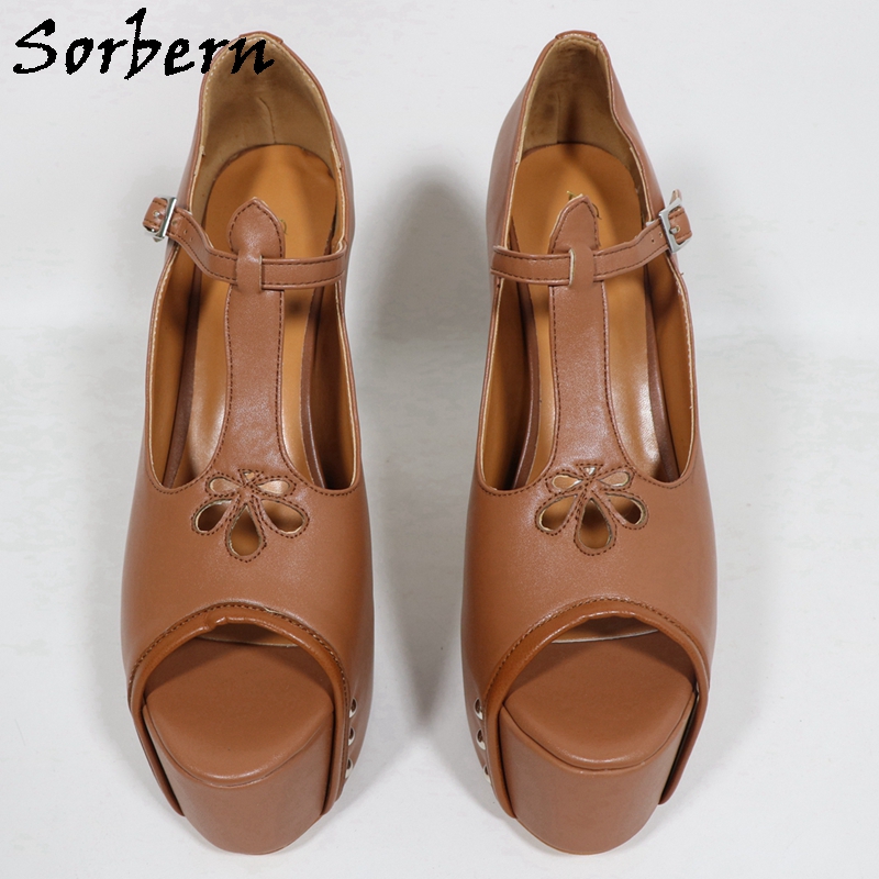 รองเท้าส้นสูงแบบเปิดนิ้วเท้าปร - Pump Heel Block บทวิจารณ์และราคา