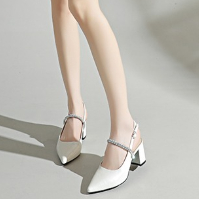 รองเท้าส้นสูงแบบสวมเปิดส้นประด - Formal Women Daily Wear Shoes บทวิจารณ์และราคา