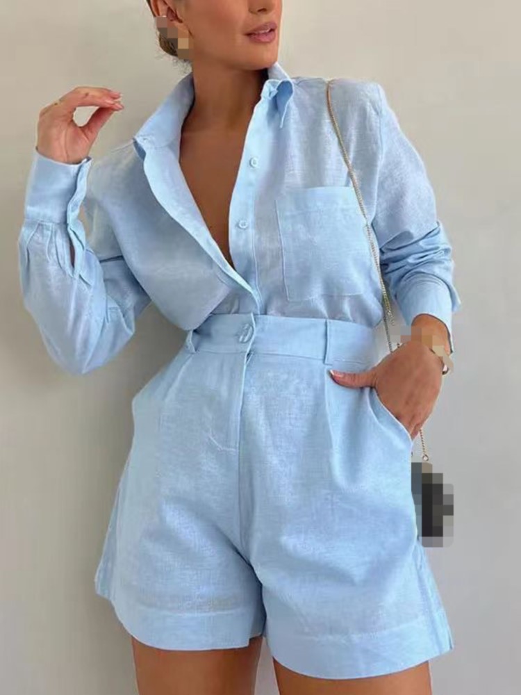 ฤดูร้อนสบายๆชุดสตรีปุ่มกระเป๋า - Women'S Formal Wear Blouse บทวิจารณ์และราคา