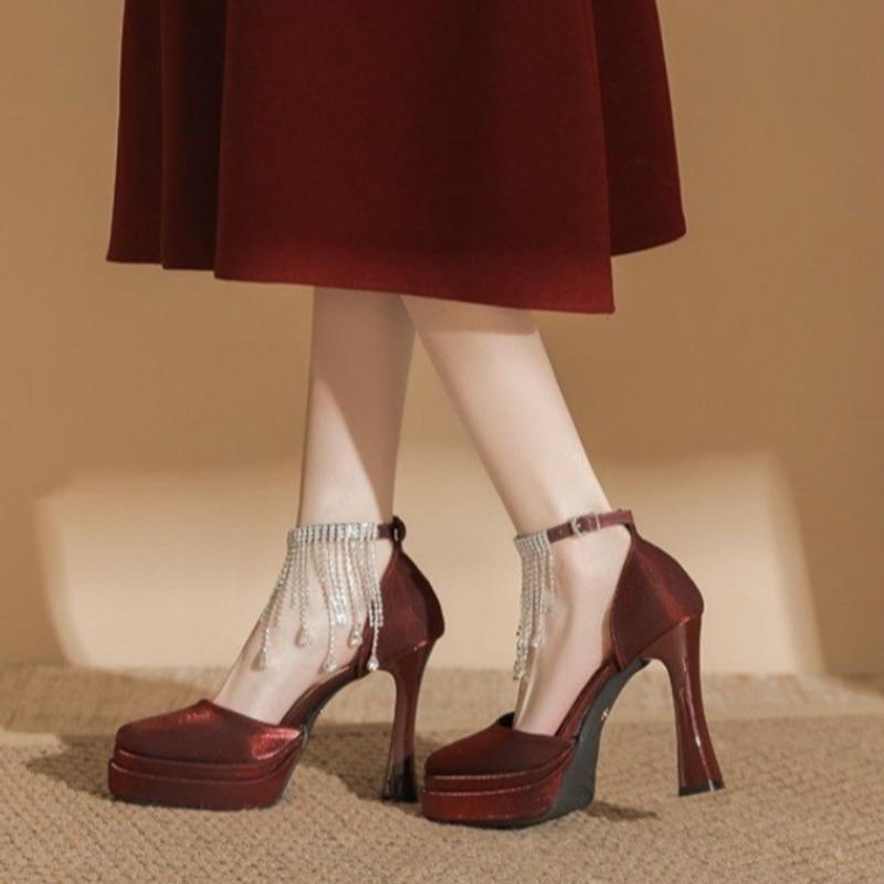 รองเท้าเจ้าสาวแบบแมรี่เจนสำหรั - Pump Heel Block บทวิจารณ์และราคา