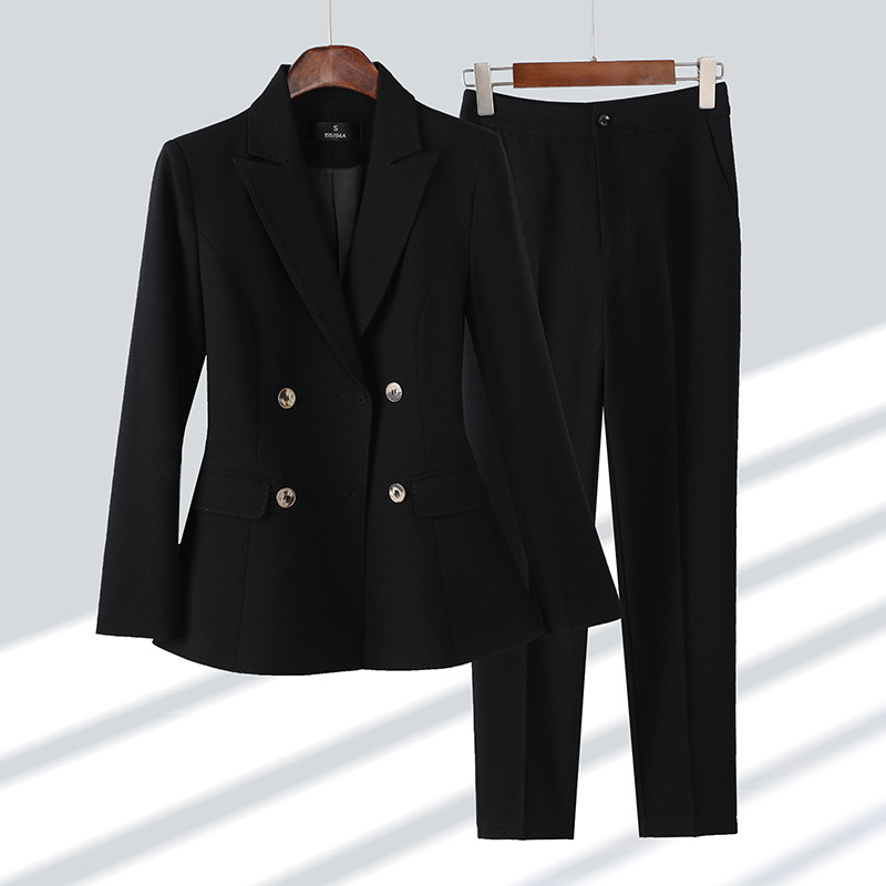 ชุดสูทผู้หญิงแฟชั่น ชุดทำงานสุ - Women Formal Wear With Black Blazer บทวิจารณ์และราคา