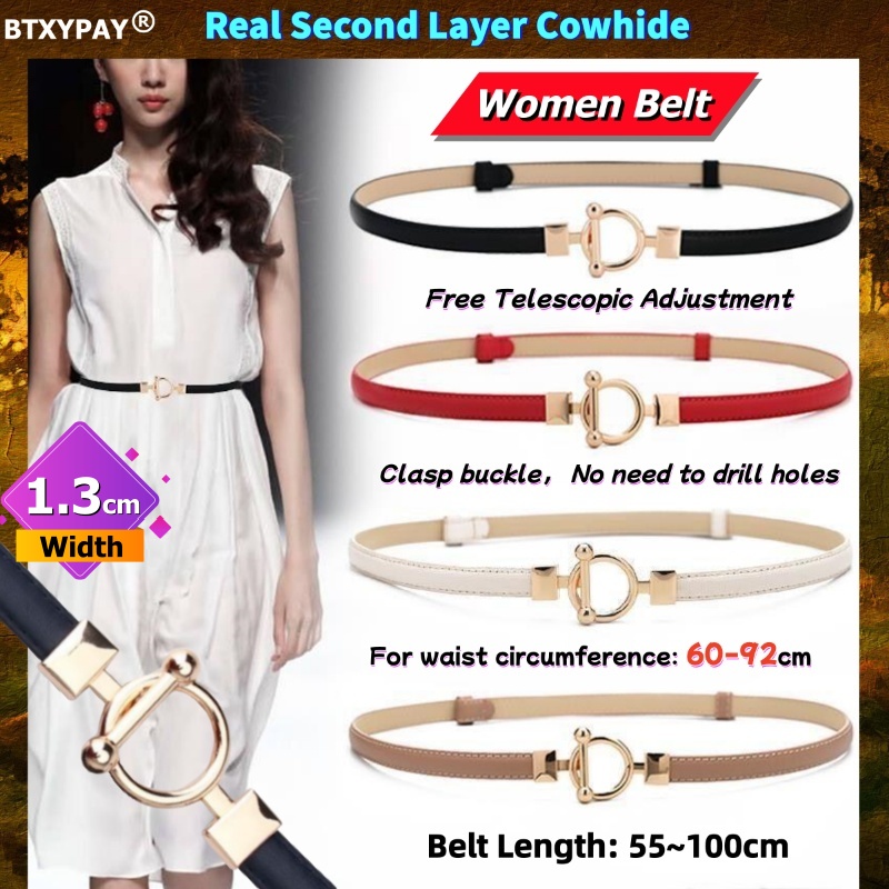 เข็มขัดหนังแท้ หนังวัวแท้ชั้นส - Young Women'S Formal Wear บทวิจารณ์และราคา