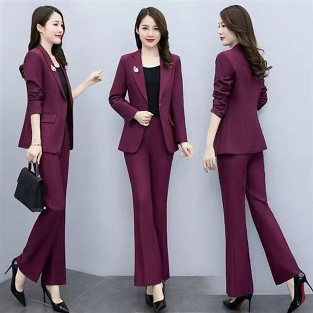 ชุดสูทผู้หญิง 2 ชิ้น/เซ็ต เสื้ - Women'S Office Formal Wear For Ladies บทวิจารณ์และราคา