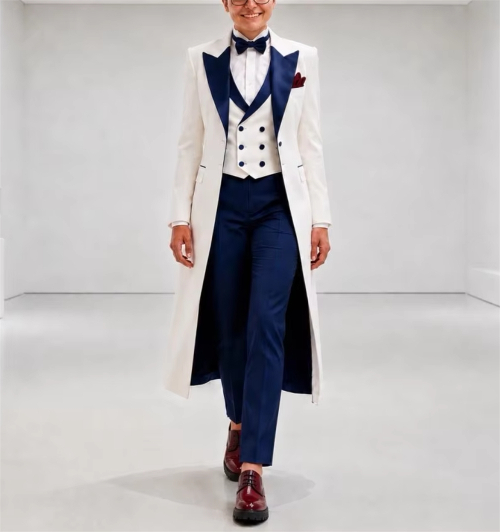 เสื้อแจ็คเก็ตสีน้ำเงินกรมท่าขา - Women'S Formal Wear Suits บทวิจารณ์และราคา