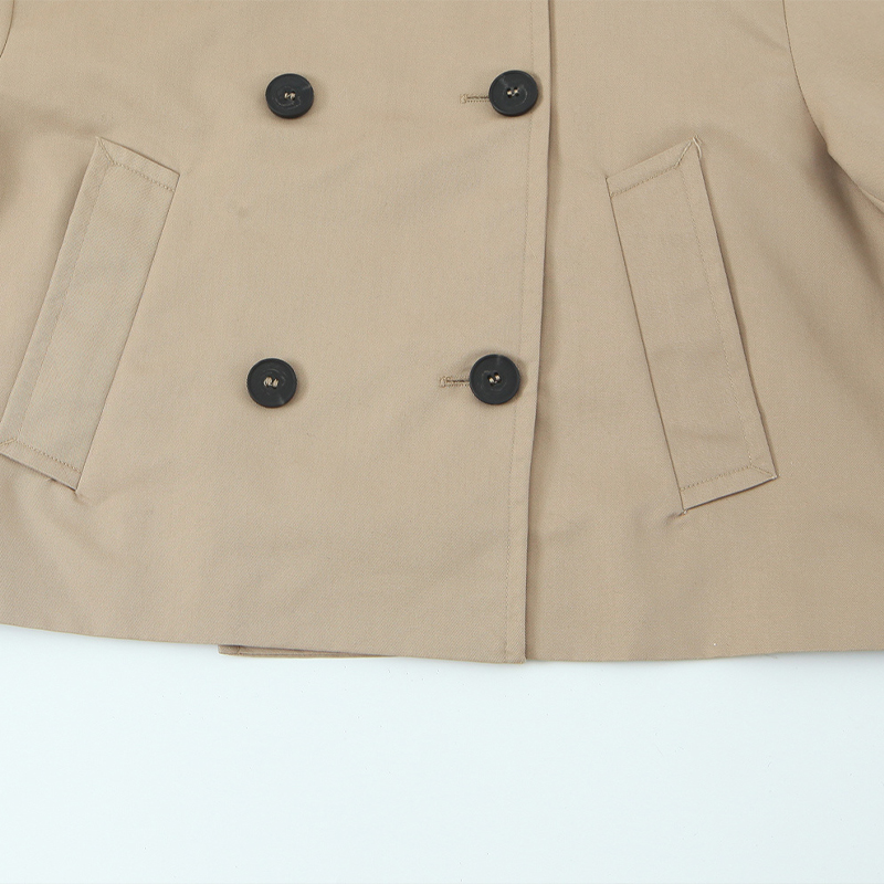 เสื้อแจ็คเก็ตเทรนช์โค้ทสั้นสีก - Trench Coat Formal บทวิจารณ์และราคา