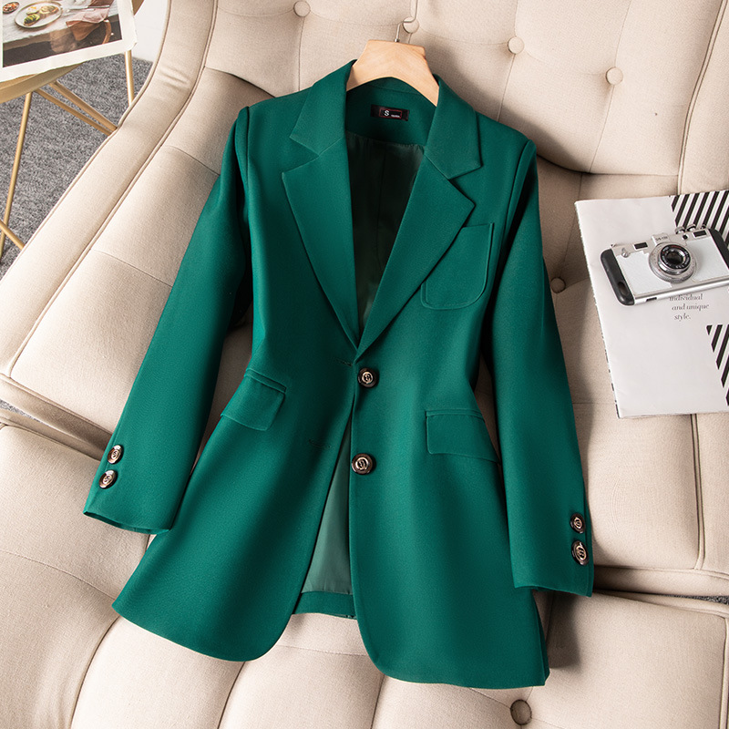 สีฟ้าสีดําสีเขียวผู้หญิงอย่างเ - Women Formal Wear With Black Blazer บทวิจารณ์และราคา