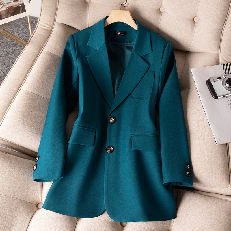 สีฟ้าสีดําสีเขียวผู้หญิงอย่างเ - Women Formal Wear With Black Blazer บทวิจารณ์และราคา