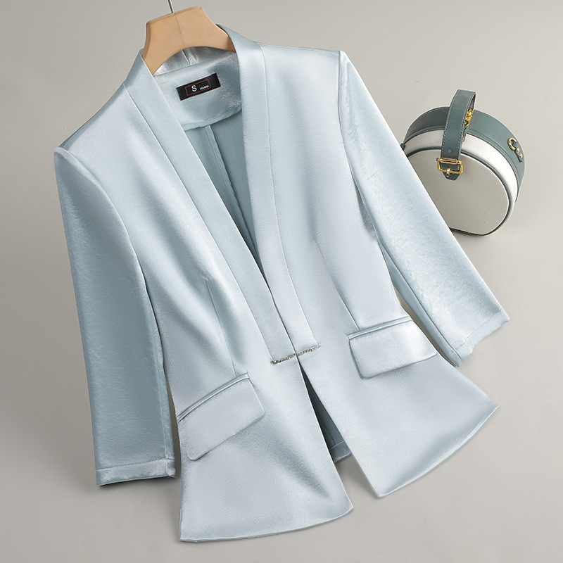 Professional ผู้หญิงสีดําสีขาว - Women Formal Wear With Black Blazer บทวิจารณ์และราคา