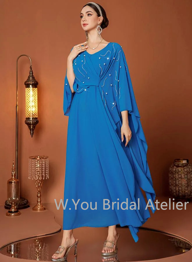 ชุดราตรีหรูหรา คอวี แขนเสื้อคล - Women Luxury Formal Wear บทวิจารณ์และราคา